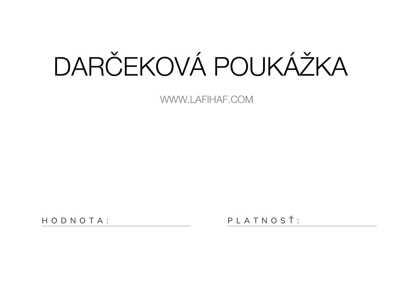 DARČEKOVÁ POUKAŽKA